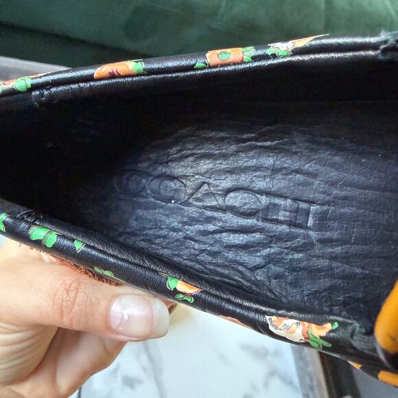 Coach C103 Tiger Floral Leather Slip On Sneakers Size 6 - Picture 7 of 8